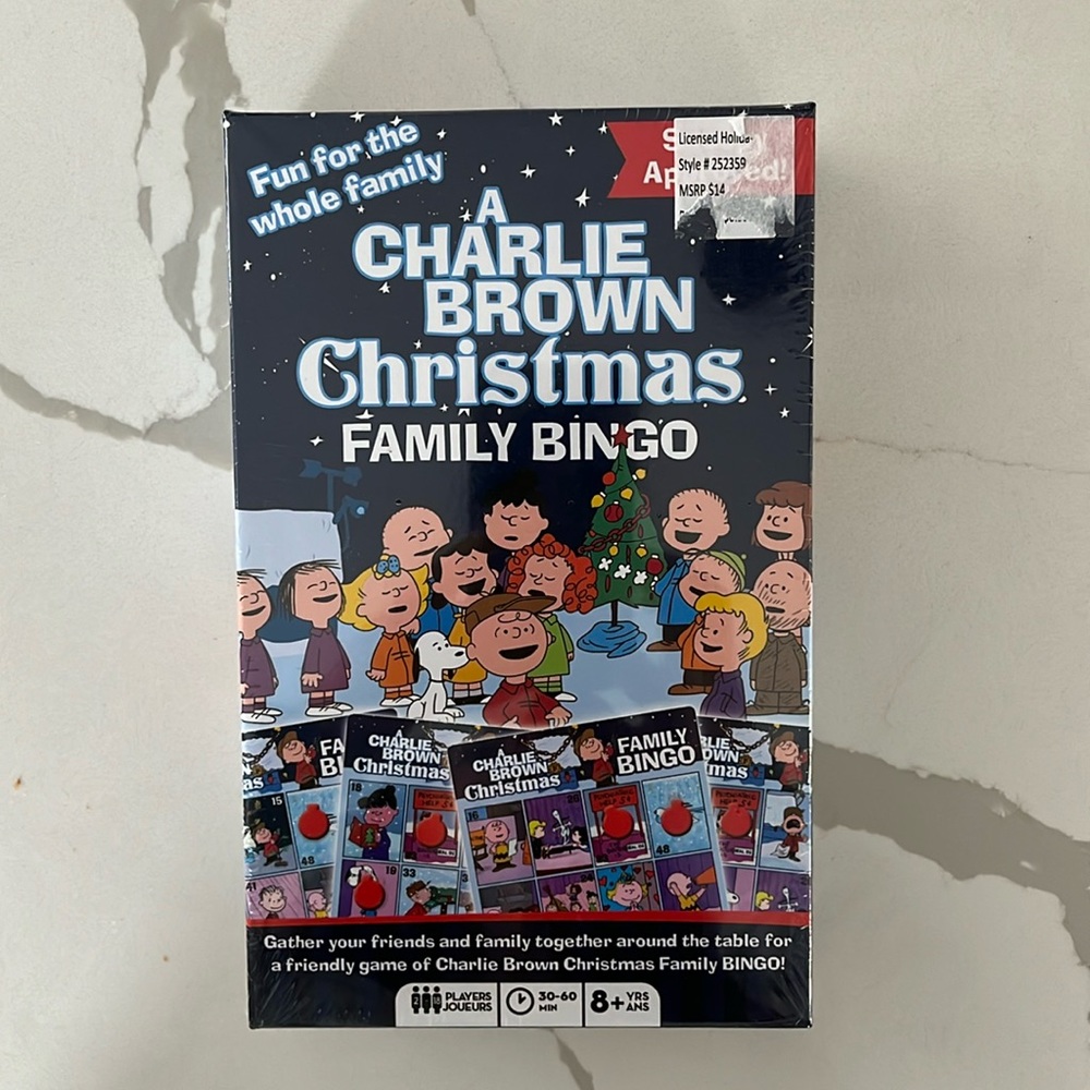 A Charlie Brown Christmas Family Bingo
